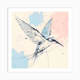 Kingfisher In Flight Art Print