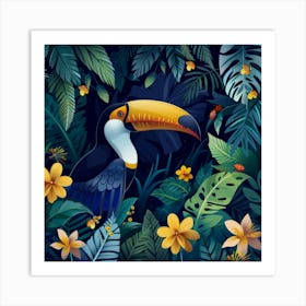 Toucan In The Jungle 11 Art Print