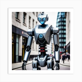 Robot On The Street 15 Art Print