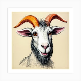 Goat Head 32 Art Print