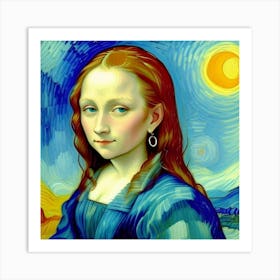 The Mona Lisa As She Was A Young Beauty Art Print