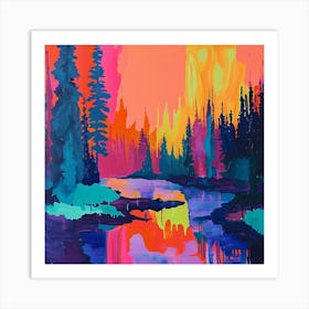 Colourful Abstract Oulanka National Park Finland 2 Art Print