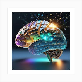 Brain 3d Image Art Print