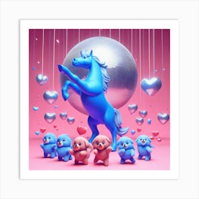 Disco Horse Art Print