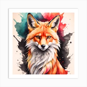 Fox Painting Art Print