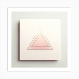 Abstract Pink Triangle Art Print