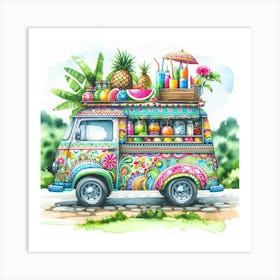 Vw Camper Van Art Print