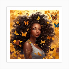 Butterfly Girl 32 Art Print