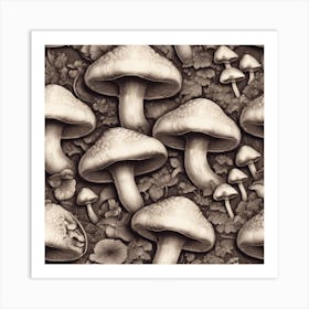 Mushroom Print 4 Art Print