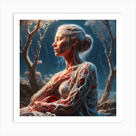 Woman In The Woods 23 Art Print