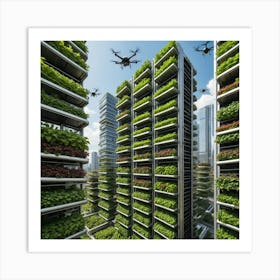 Urban Farming In The Sky Art Print