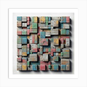 Reclaimed Wood Wall Art Art Print