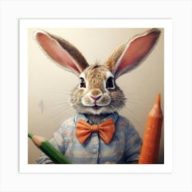 Bunny Drawing 1 Art Print