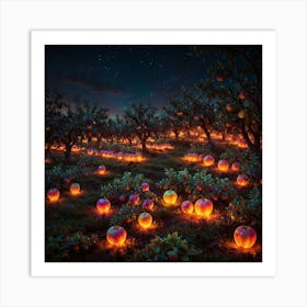 Orchard At Night Art Print