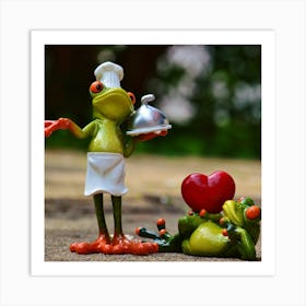 Chef Frogs Art Print