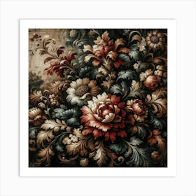 Russian Floral Painting Art Print