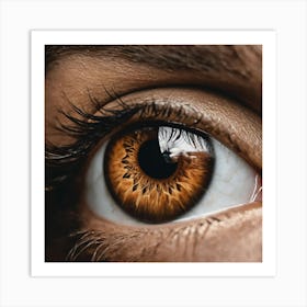 Close Up Of A Brown Eye 1 Art Print