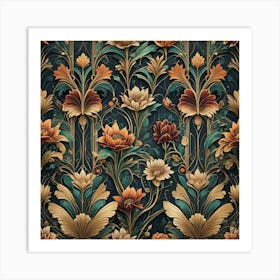 Floral Wallpaper Art Print