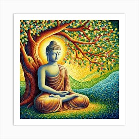 Buddha Under The Tree Art Print