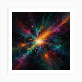 Abstract Representation Of A Cosmic Explosion 1 Art Print