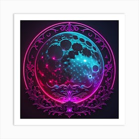 Radiant Lunar Glow 1 Art Print