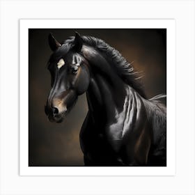 Black Horse 5 Art Print