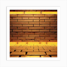 Abstract golden bricks background 2 Art Print