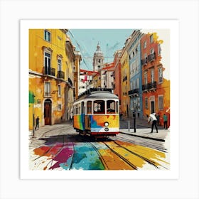 Lisbon Tram 8 Art Print