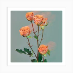 Orange Roses 1 Art Print