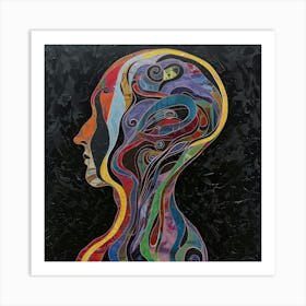 Abstract Of A Woman'S Head Art Print