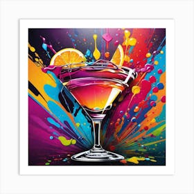 Colorful Martini Art Print