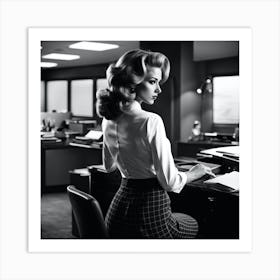 Woman In An Office 1 Art Print