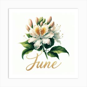 Honeysuckle - June Birth Flower 1 Art Print