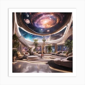 Futuristic Living Room 2 Art Print