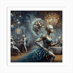 Woman In A Dress Art Print