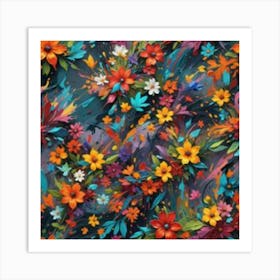 Flowers spring patterns Art Print