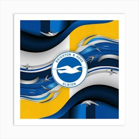 Brighton and Hove Albion Logo Wall Art 7 Art Print