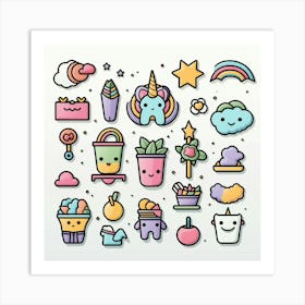 Cute Doodles Art Print