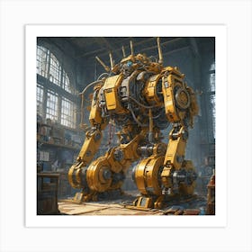 Mechanical Majesty: The Library Guardian Art Print