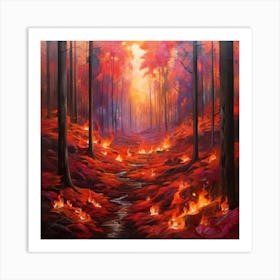 The Forest is burning 2 Art Print