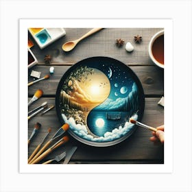 Yin Yang Painting Art Print