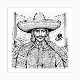 Mexican Warrior Art Print