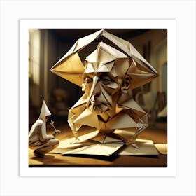 Origami Portrait Art Print