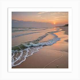 Sunrise At The Beach Art Print