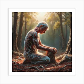 Man In The Woods Art Print