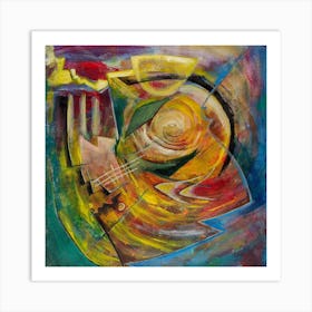 Living Room Wall Art, Motion Vibrant Expressions Art Print