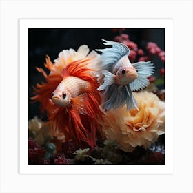 Siamese Betta Fish 1 Art Print