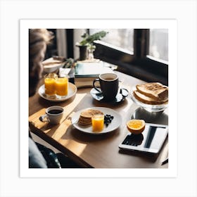 Breakfast At Home Art Print