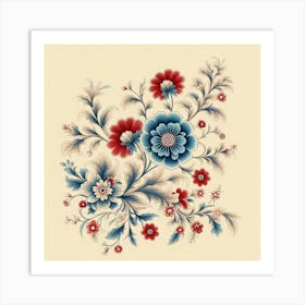 Russian Floral Painting Art Print