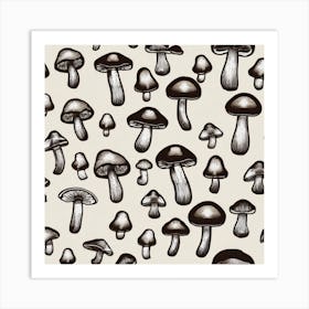 Mushroom Pattern 4 Art Print